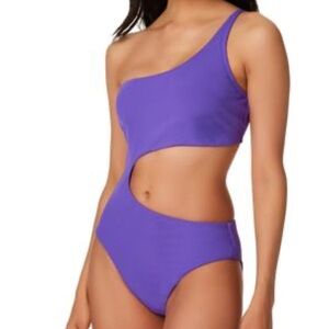 🌟NWT🌟 Macy’s Bar III Micro-Rib Cut Out Swimsuit - Hibiscus